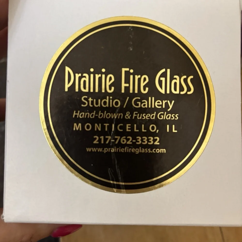 Prairie Fire Glass Studio Purple Hand Blown Glass/Fused Glass Ornament‎ Holiday